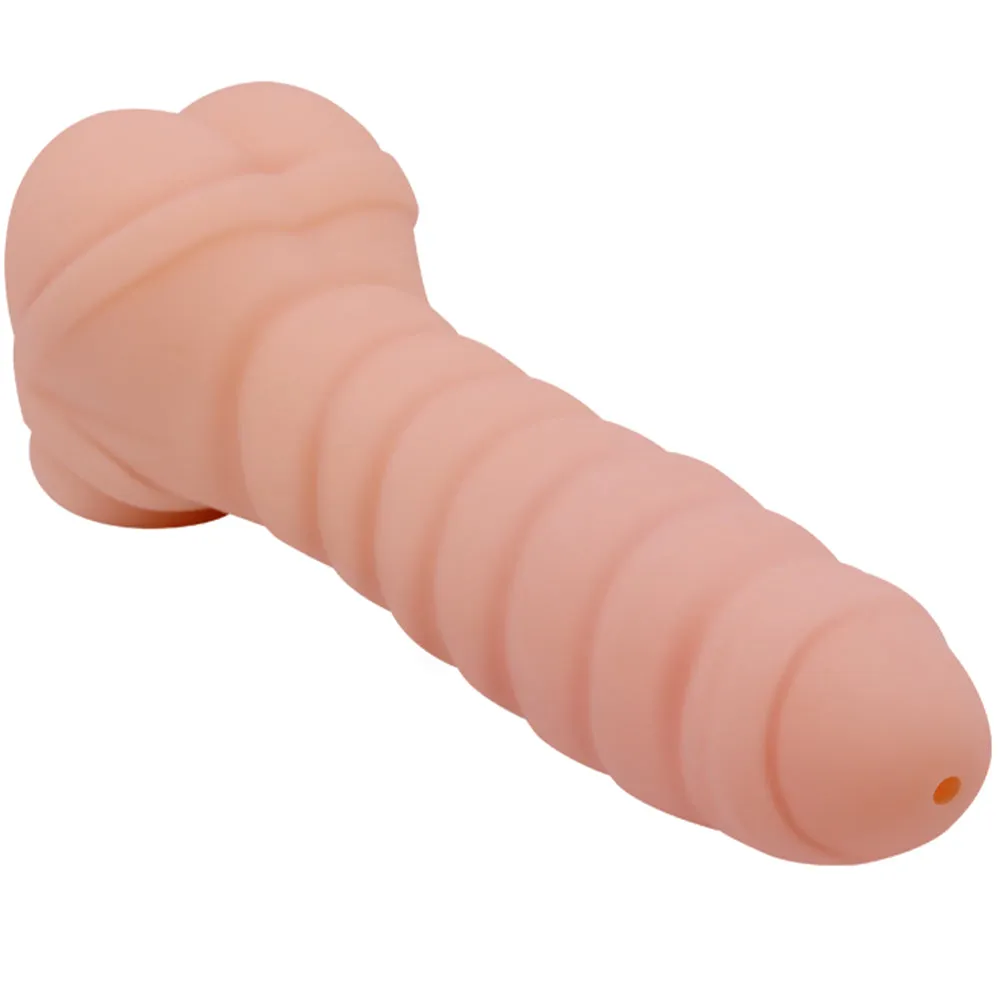 Vibrating 2-in-1 Penis Extender Sleeve Textured Male Masturbator Couples Sex Toy
