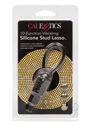 Vibrating Silicone Stud Lasso Black